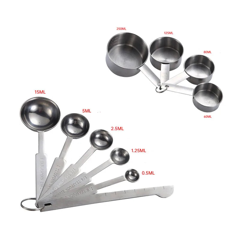 Measuring Cups Premium Stackable Kitchen Measuring Spoon Set Stainless Steel