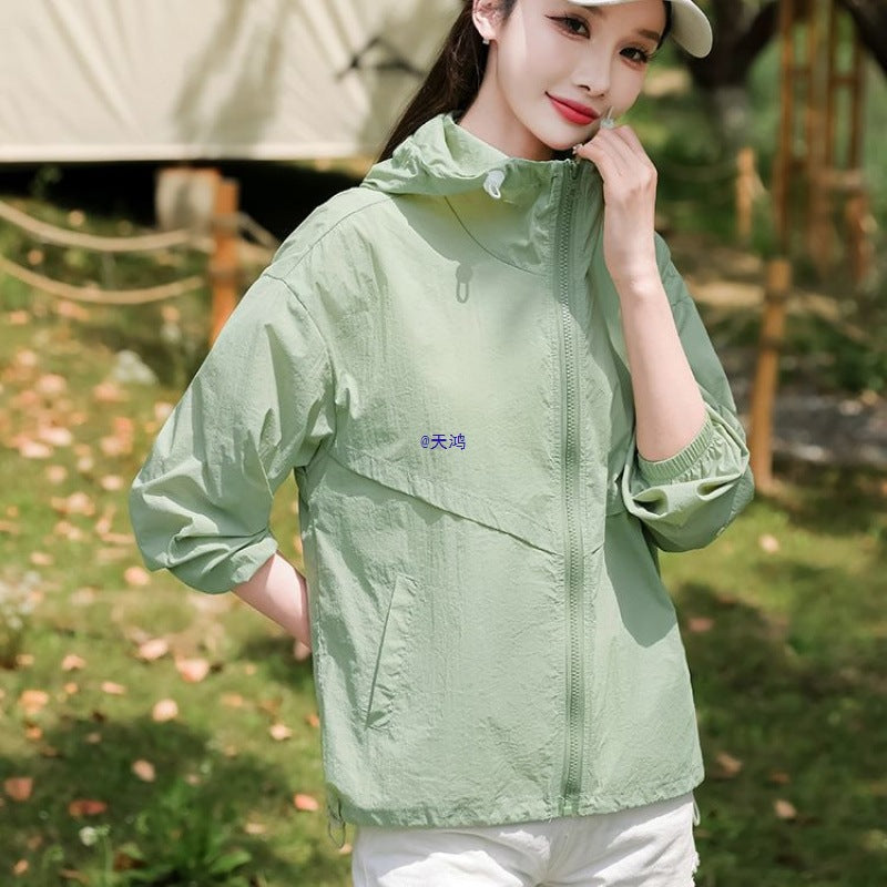 Versatile Womens Lightweight Breathable Sun-protective Top For Summer