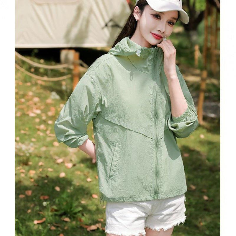 Versatile Womens Lightweight Breathable Sun-protective Top For Summer