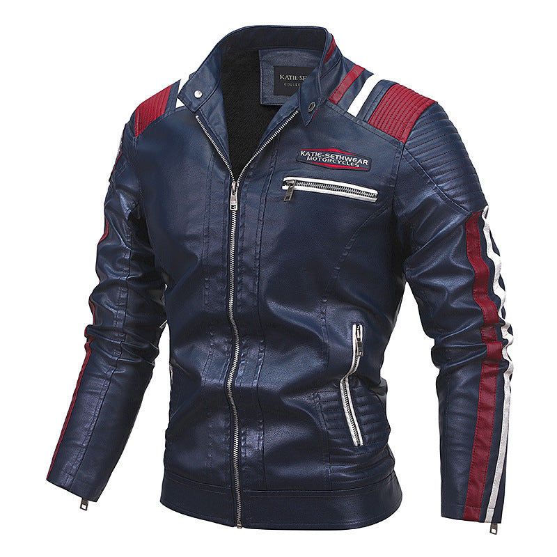 Motorcycle Leather Coat For Men Autumn And Winter New Men