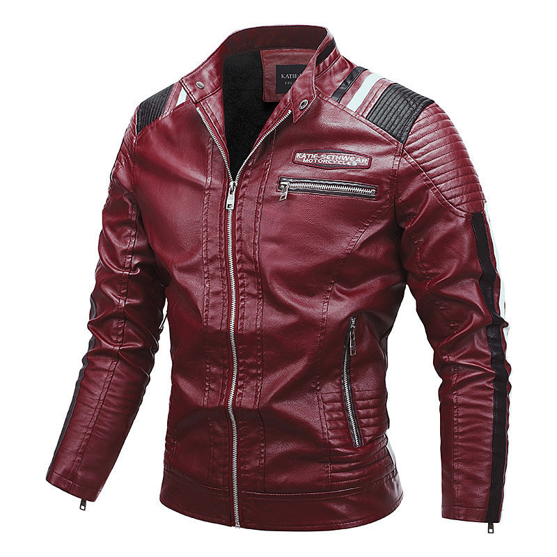 Motorcycle Leather Coat For Men Autumn And Winter New Men