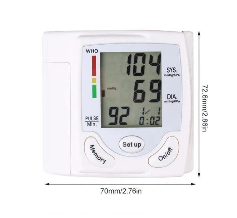 Wrist Blood Pressure Monitor, Fully Automatic Blood Pressure Measuring Device