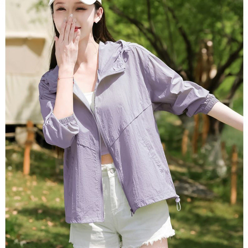 Versatile Womens Lightweight Breathable Sun-protective Top For Summer