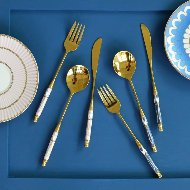 Kitchen Gold-plated Cutlery Set