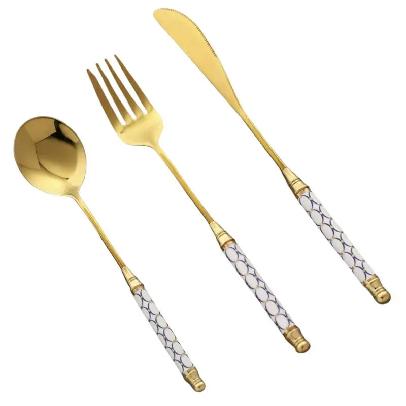 Kitchen Gold-plated Cutlery Set