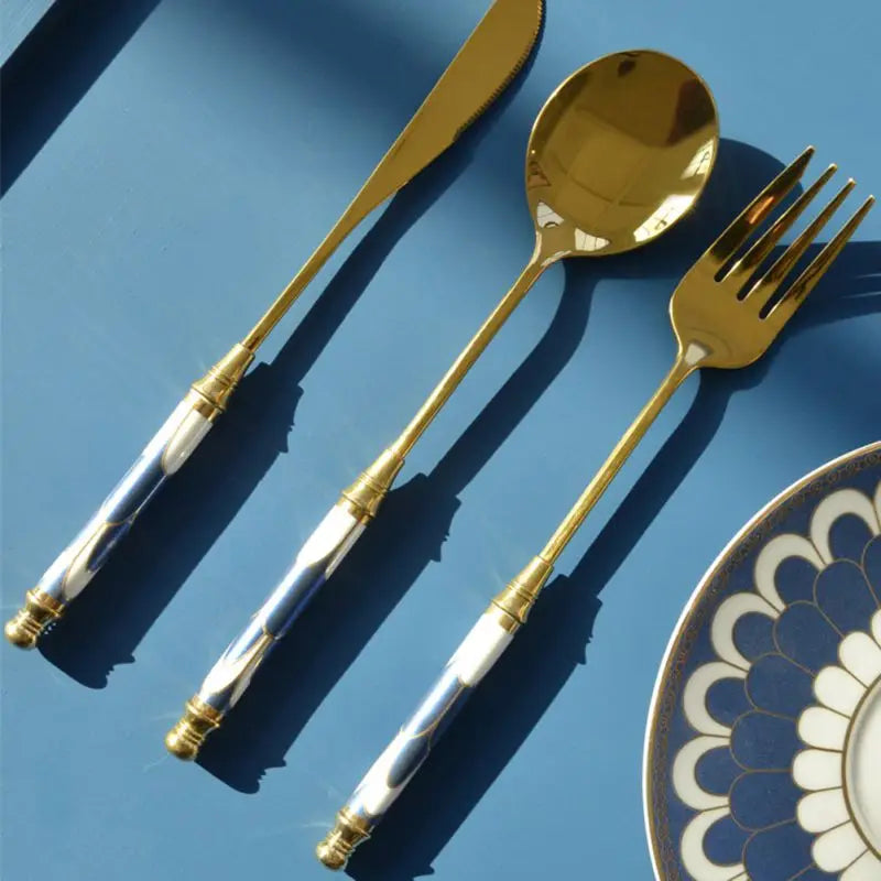 Kitchen Gold-plated Cutlery Set