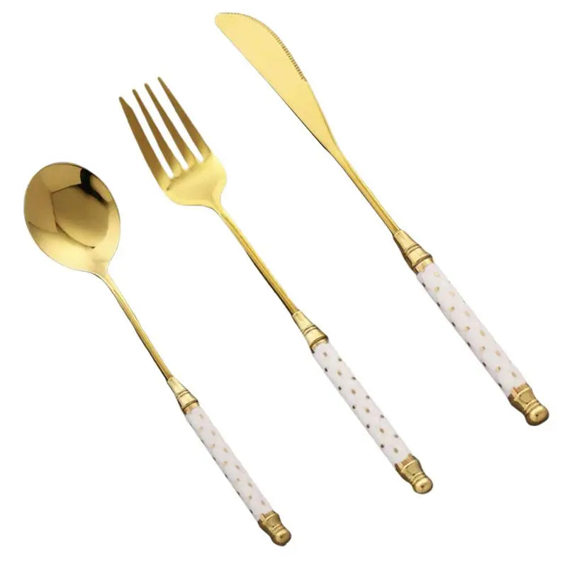 Kitchen Gold-plated Cutlery Set