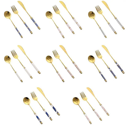Kitchen Gold-plated Cutlery Set