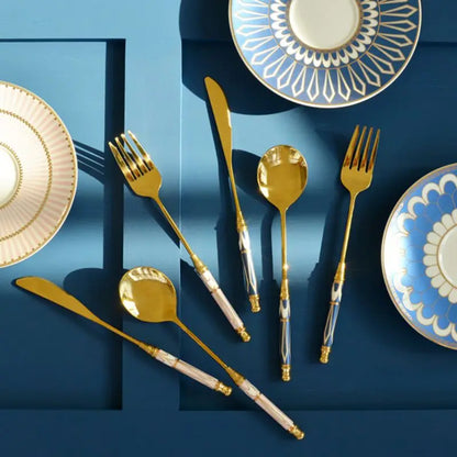 Kitchen Gold-plated Cutlery Set