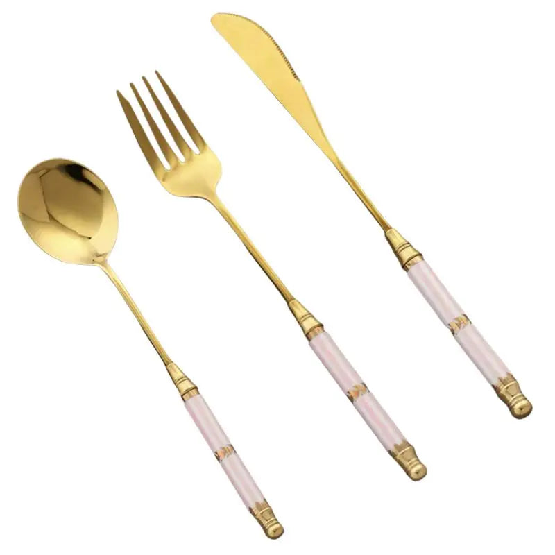 Kitchen Gold-plated Cutlery Set