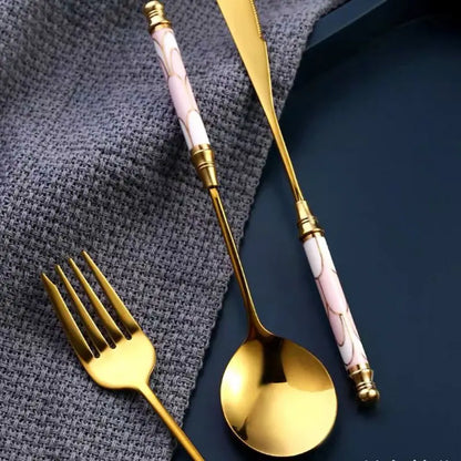 Kitchen Gold-plated Cutlery Set