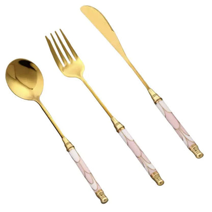 Kitchen Gold-plated Cutlery Set