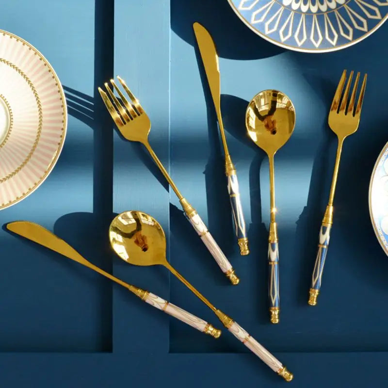 Kitchen Gold-plated Cutlery Set