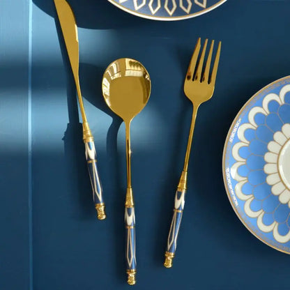 Kitchen Gold-plated Cutlery Set