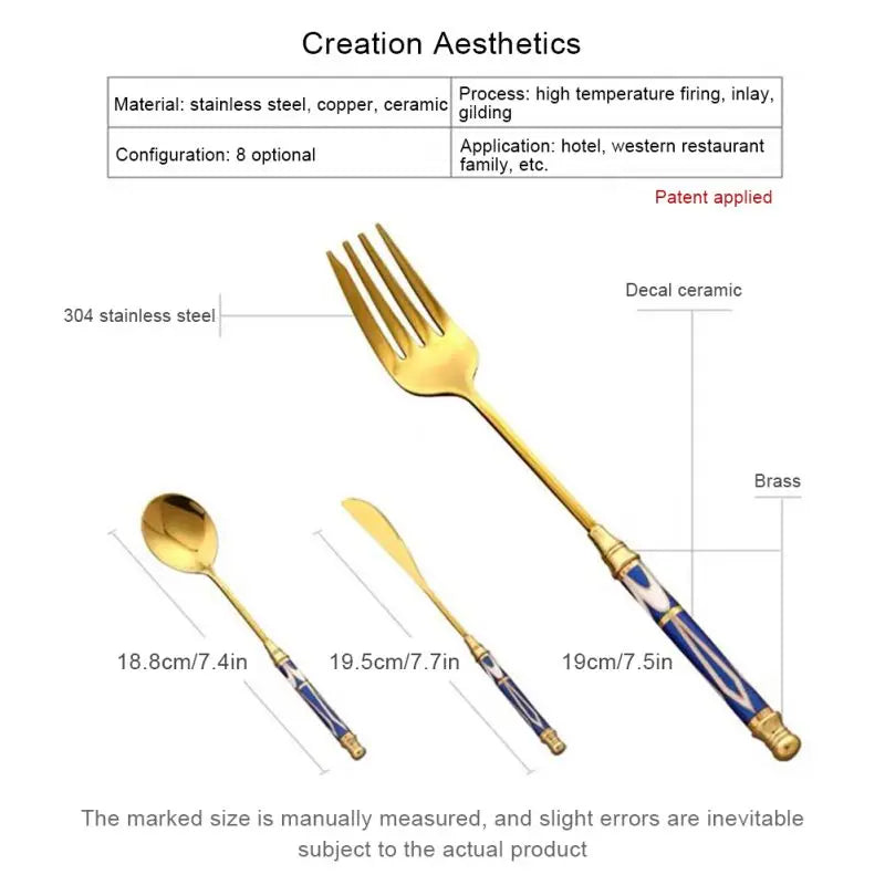 Kitchen Gold-plated Cutlery Set