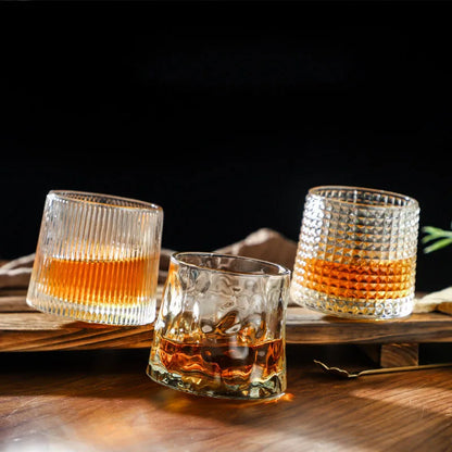 Durable Spinning Glassware Cocktails Wine Brandy Cup