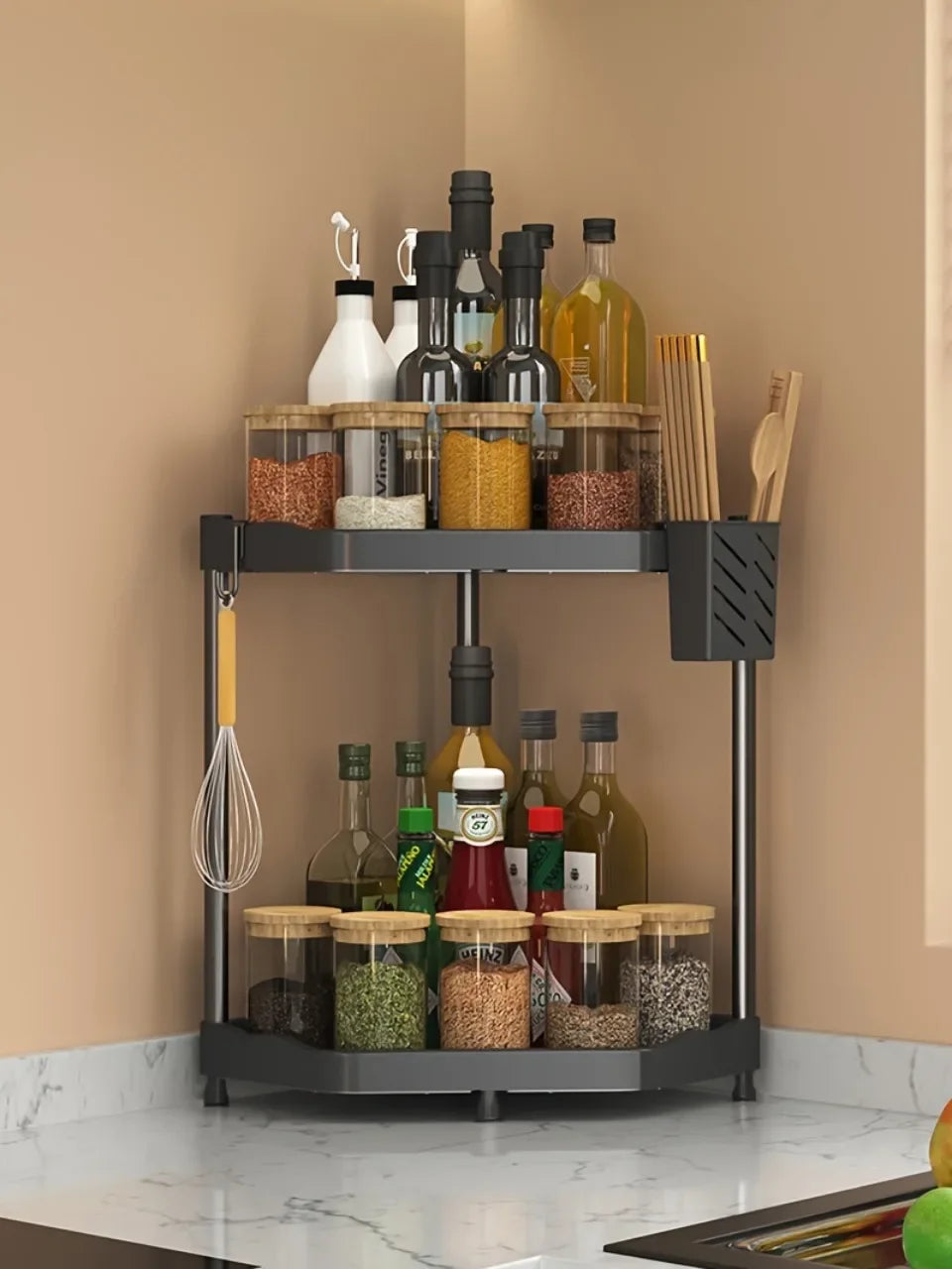 Kitchen Seasoning Shelf Spice Countertop