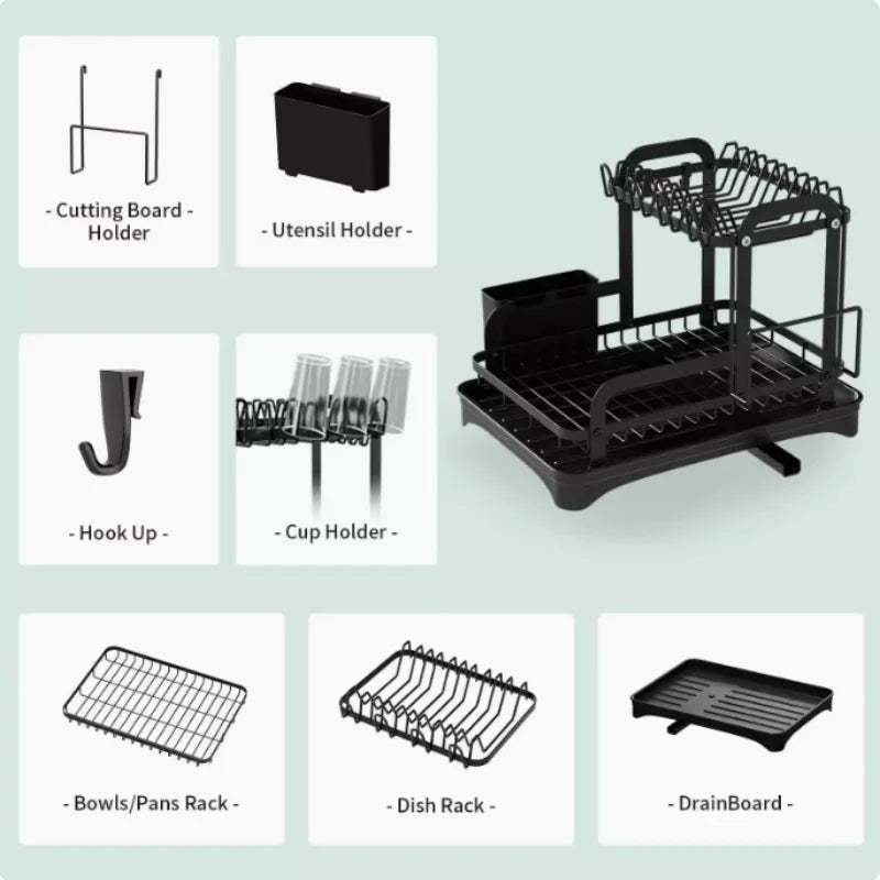 Kitchen Dish Storage Rack