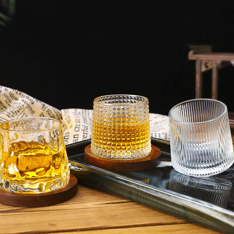 Durable Spinning Glassware Cocktails Wine Brandy Cup