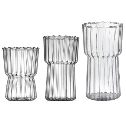 Ripple Vintage Glass Cup for Cocktail Whiskey Juice