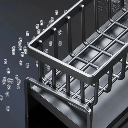 Kitchen Spice Storage Shelf with Drainage Rack,