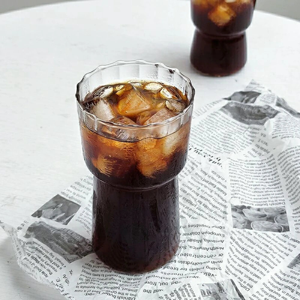 Ripple Vintage Glass Cup for Cocktail Whiskey Juice