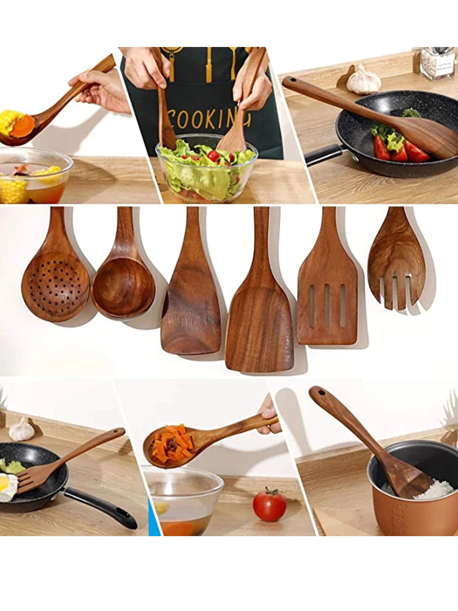 Kitchen Sets Wooden Kitchen Utensils for Cooking