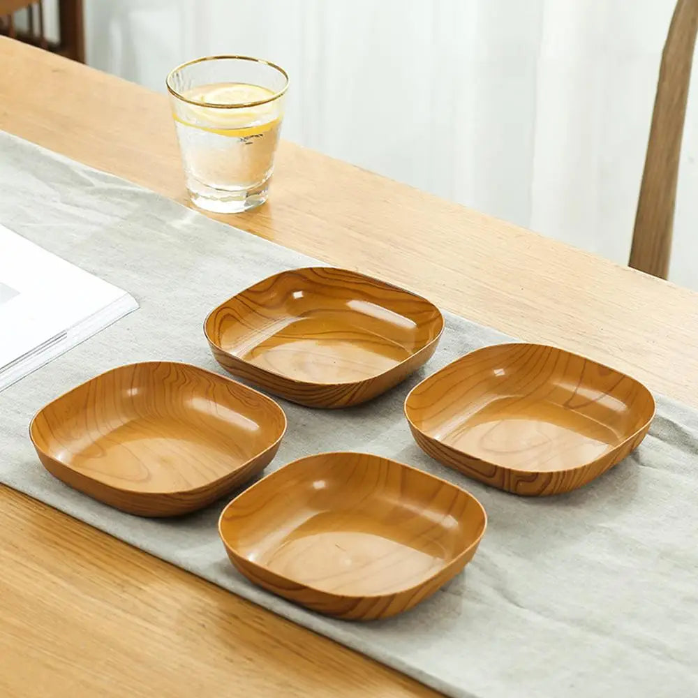 Japanese Simple Wood Dish Set