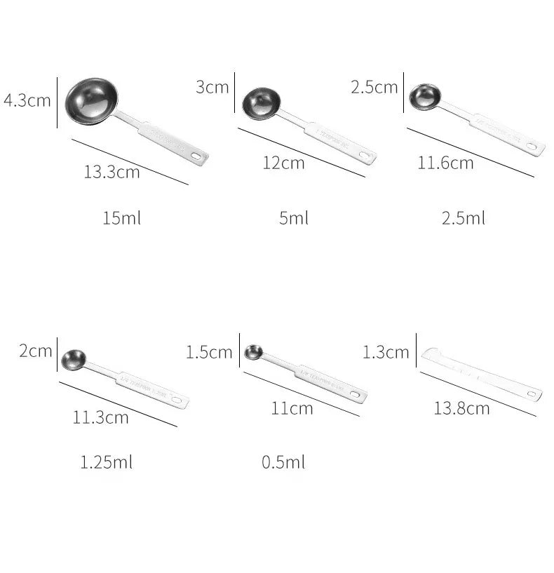 Measuring Cups Premium Stackable Kitchen Measuring Spoon Set Stainless Steel