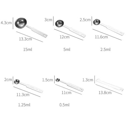 Measuring Cups Premium Stackable Kitchen Measuring Spoon Set Stainless Steel