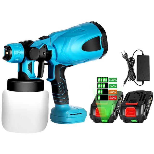 High-pressure Cordless Paint Sprayer with 2 Batteries🔋