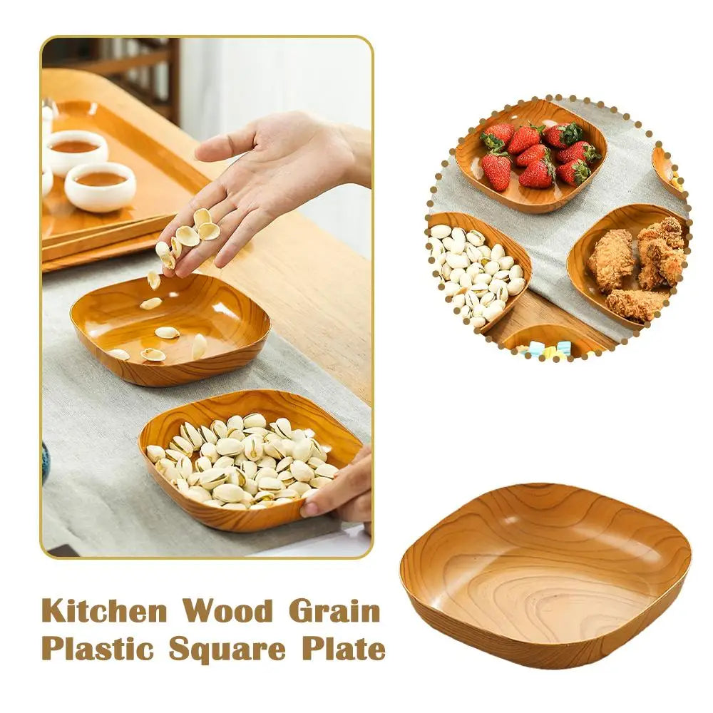 Japanese Simple Wood Dish Set