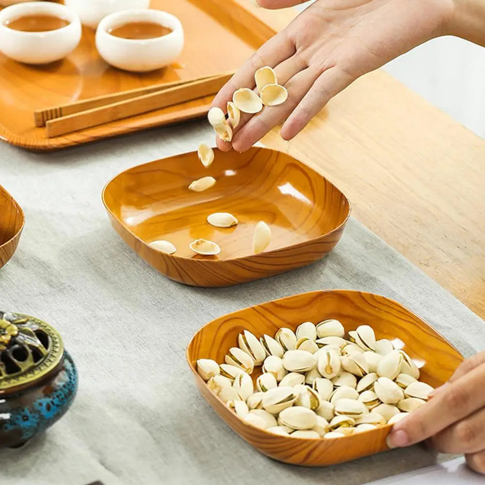 Japanese Simple Wood Dish Set