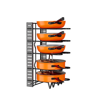 Upgraded Pots and Pans Organizer Rack for Kitchen