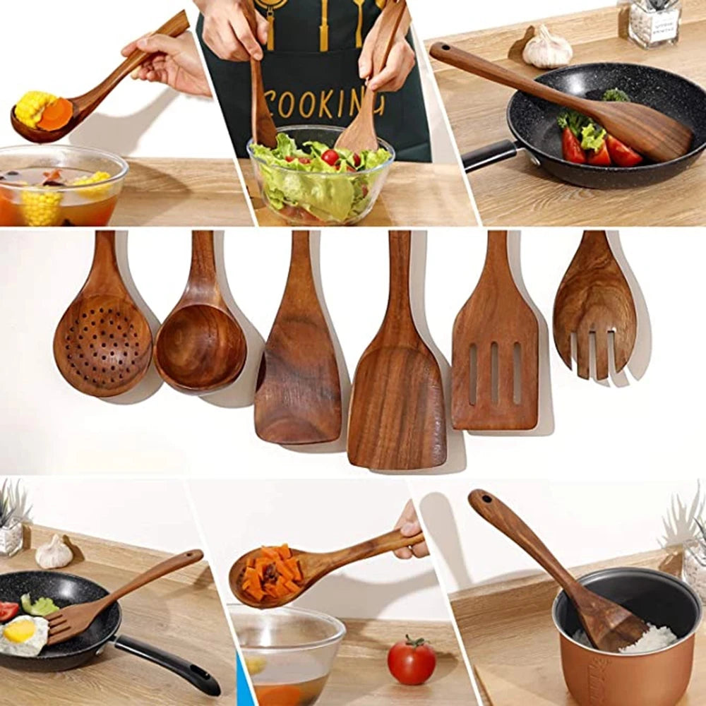 Kitchen Sets Wooden Kitchen Utensils for Cooking