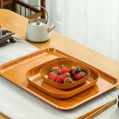 Japanese Simple Wood Dish Set