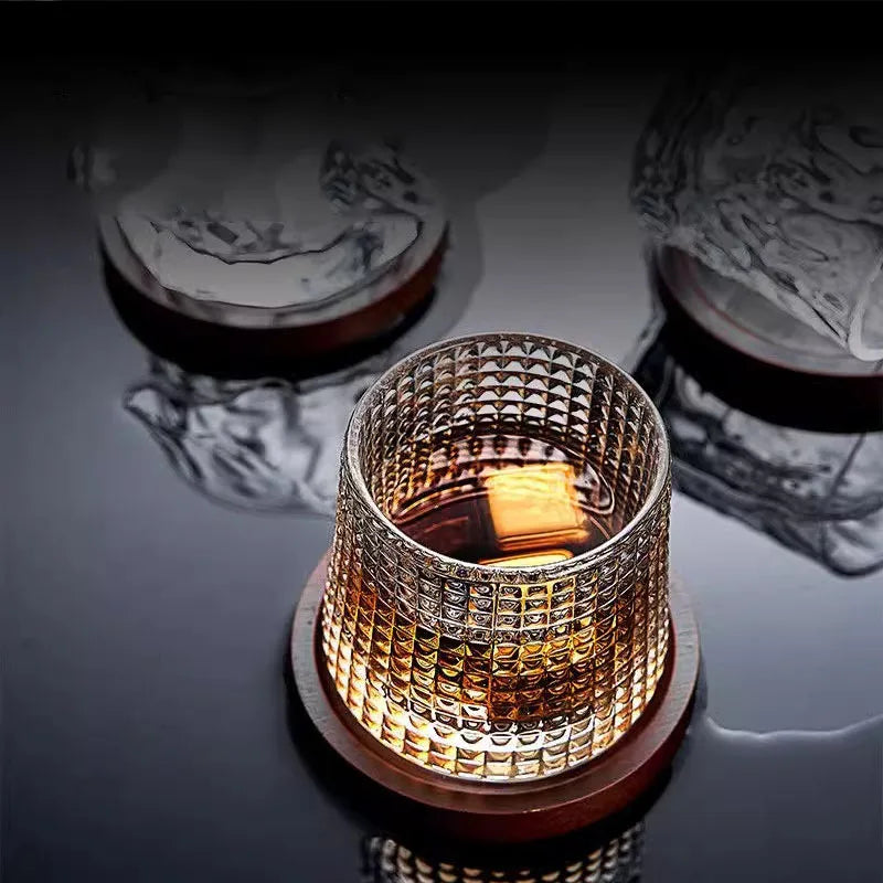 Durable Spinning Glassware Cocktails Wine Brandy Cup