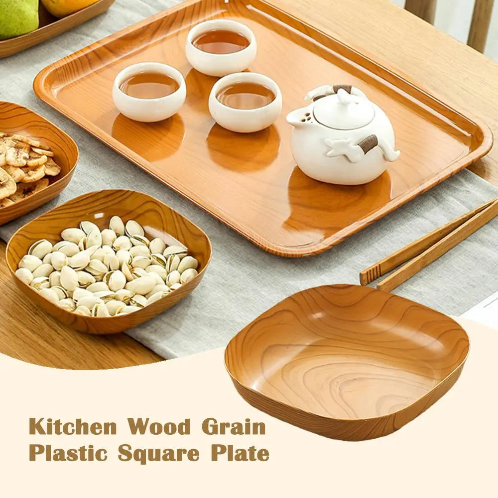 Japanese Simple Wood Dish Set