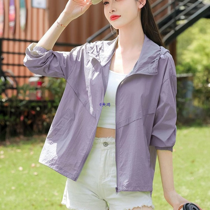 Versatile Womens Lightweight Breathable Sun-protective Top For Summer